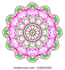 Mandala Style Vector Shapes. Decorative Cicle ornament. Floral design