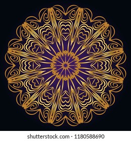 Mandala Style Vector Shapes. Decorative Cicle ornament. Floral design