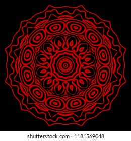 Mandala Style Vector Shapes. Decorative Cicle ornament. Floral design