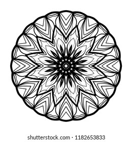 Mandala Style Vector Shapes. Decorative Cicle ornament. Floral design