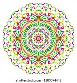 Mandala Style Vector Shapes. Decorative Cicle ornament. Floral design