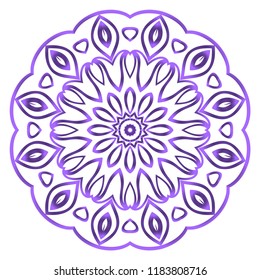 Mandala Style Vector Shapes. Decorative Cicle ornament. Floral design