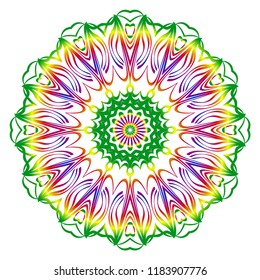 Mandala Style Vector Shapes. Decorative Cicle ornament. Floral design