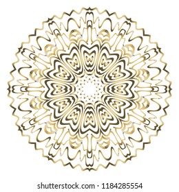 Mandala Style Vector Shapes. Decorative Cicle ornament. Floral design