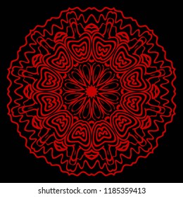 Mandala Style Vector Shapes. Decorative Cicle ornament. Floral design