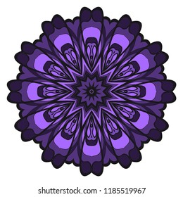 Mandala Style Vector Shapes. Decorative Cicle ornament. Floral design.