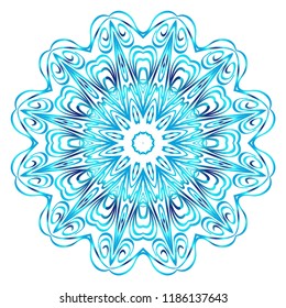 Mandala Style Vector Shapes. Decorative Cicle ornament. Floral design