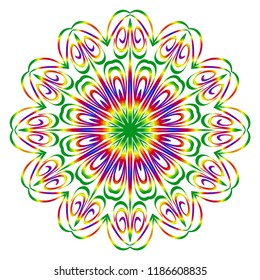 Mandala Style Vector Shapes. Decorative Cicle ornament. Floral design