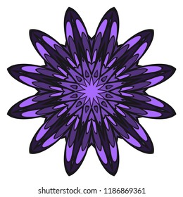 Mandala Style Vector Shapes. Decorative Cicle ornament. Floral design.