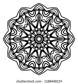 Mandala Style Vector Shapes. Decorative Cicle ornament. Floral design