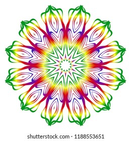 Mandala Style Vector Shapes. Decorative Cicle ornament. Floral design