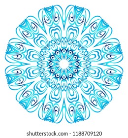 Mandala Style Vector Shapes. Decorative Cicle ornament. Floral design