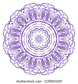 Mandala Style Vector Shapes. Decorative Cicle ornament. Floral design