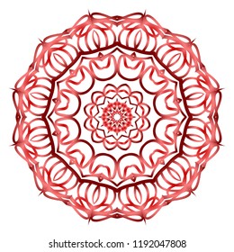 Mandala Style Vector Shapes. Decorative Cicle ornament. Floral design