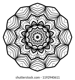 Mandala Style Vector Shapes. Decorative Cicle ornament. Floral design