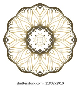 Mandala Style Vector Shapes. Decorative Cicle ornament. Floral design