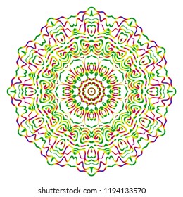 Mandala Style Vector Shapes. Decorative Cicle ornament. Floral design