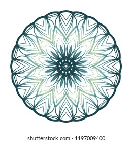 Mandala Style Vector Shapes. Decorative Cicle ornament. Floral design