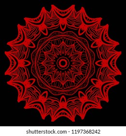 Mandala Style Vector Shapes. Decorative Cicle ornament. Floral design