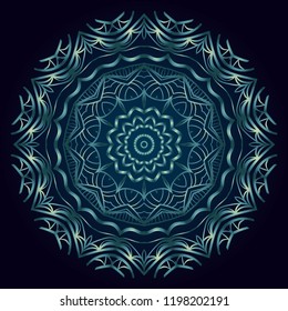 Mandala Style Vector Shapes. Decorative Cicle ornament. Floral design