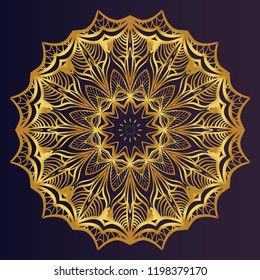 Mandala Style Vector Shapes. Decorative Cicle ornament. Floral design