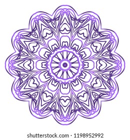 Mandala Style Vector Shapes. Decorative Cicle ornament. Floral design