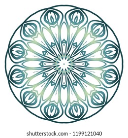 Mandala Style Vector Shapes. Decorative Cicle ornament. Floral design