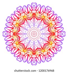 Mandala Style Vector Shapes. Decorative Cicle ornament. Floral design