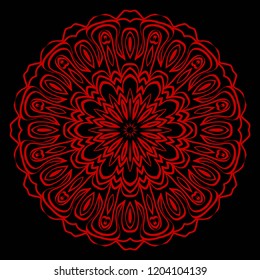 Mandala Style Vector Shapes. Decorative Cicle ornament. Floral design