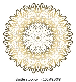 Mandala Style Vector Shapes. Decorative Cicle ornament. Floral design