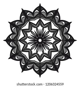 Mandala Style Vector Shapes. Decorative Cicle ornament. Floral design.