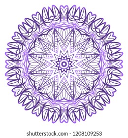 Mandala Style Vector Shapes. Decorative Cicle ornament. Floral design