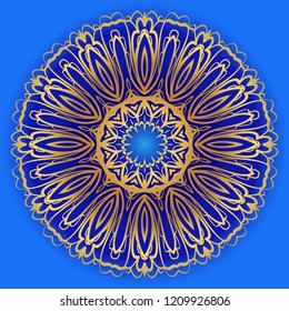 Mandala Style Vector Shapes. Decorative Cicle ornament. Floral design.