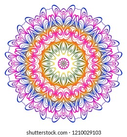 Mandala Style Vector Shapes. Decorative Cicle ornament. Floral design