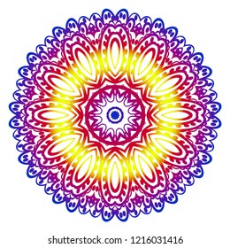 Mandala Style Vector Shapes. Decorative Cicle ornament. Floral design.
