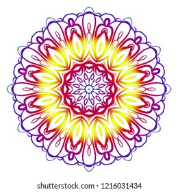 Mandala Style Vector Shapes. Decorative Cicle ornament. Floral design.