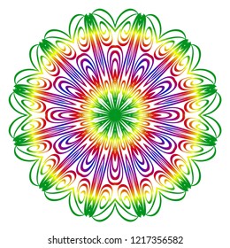 Mandala Style Vector Shapes. Decorative Cicle ornament. Floral design