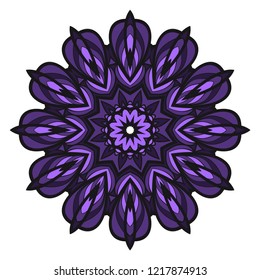 Mandala Style Vector Shapes. Decorative Cicle ornament. Floral design.
