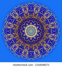 Mandala Style Vector Shapes. Decorative Cicle ornament. Floral design