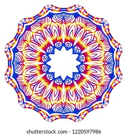 Mandala Style Vector Shapes. Decorative Cicle ornament. Floral design
