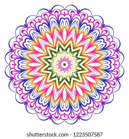 Mandala Style Vector Shapes. Decorative Cicle ornament. Floral design