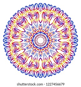 Mandala Style Vector Shapes. Decorative Cicle ornament. Floral design