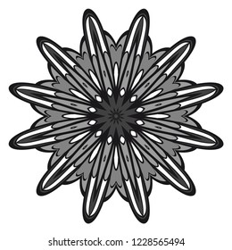 Mandala Style Vector Shapes. Decorative Cicle ornament. Floral design.