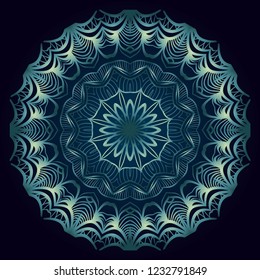 Mandala Style Vector Shapes. Decorative Cicle ornament. Floral design