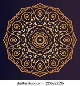 Mandala Style Vector Shapes. Decorative Cicle ornament. Floral design.