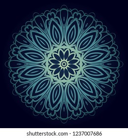 Mandala Style Vector Shapes. Decorative Cicle ornament. Floral design.