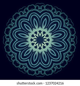 Mandala Style Vector Shapes. Decorative Cicle ornament. Floral design.