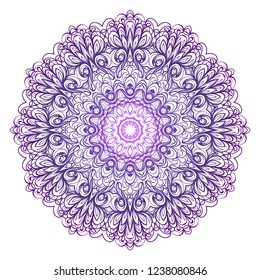 Mandala Style Vector Shapes. Decorative Cicle ornament. Floral design