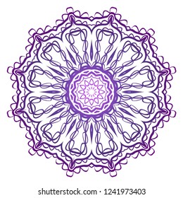 Mandala Style Vector Shapes. Decorative Cicle ornament. Floral design.