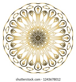 Mandala Style Vector Shapes. Decorative Cicle ornament. Floral design